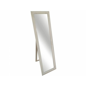Zrcadlo MALKIA TYP 12, dřevěný rám smetanové barvy