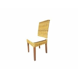Jídelní židle LENKA - banánový list - konstrukce mahagon