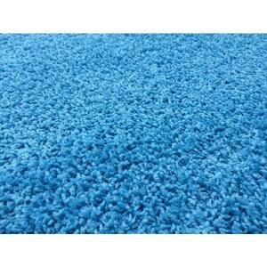 Kulatý kusový koberec Color Shaggy, modrý, 160 cm
