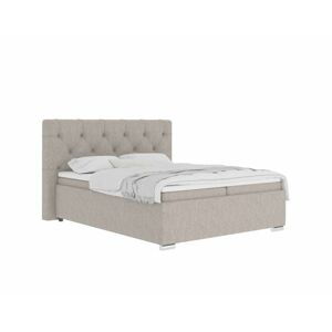 Šedohnědá boxspring postel Maluxe 180x200