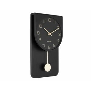 Designové kyvadlové nástěnné hodiny 5779BK Karlsson 39cm