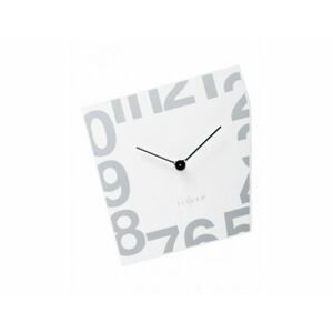 Bílé nástěnné hodiny Fisura, Esquina White 21cm