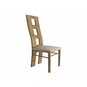 Jídelní židle Montana KRZ5, dub lefkas tmavý, hnědý potah