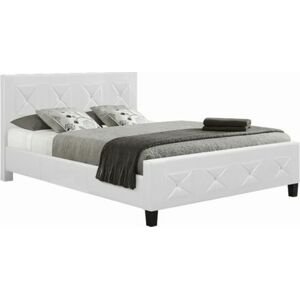 Bílá postel s roštem Dresa 180x200 cm