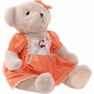 Plyšový medvídek Girl oranžová 45 cm