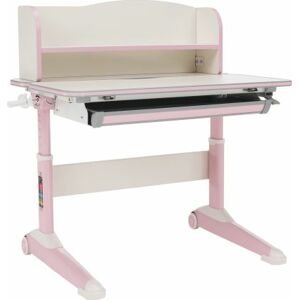 Rostoucí psací stůl Desiroom růžová/bílá