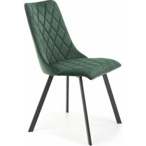 Tmavě zelená jídelní židle K450