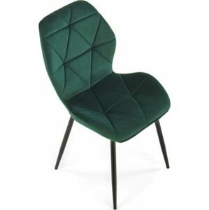 Tmavě zelená jídelní židle K453