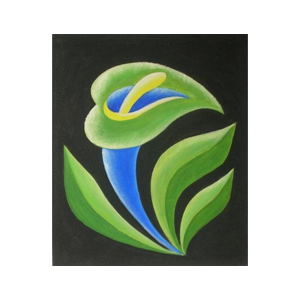 Obraz - Zelenomodrý květ