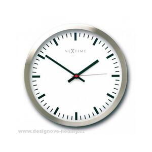 Designové nástěnné hodiny 2524 Nextime Stripe white 45cm