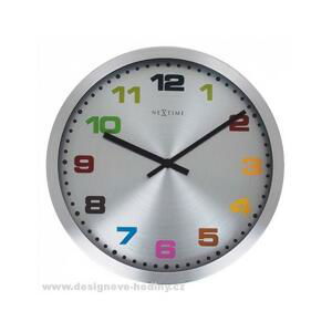 Designové nástěnné hodiny 2907kl Nextime Mercure color 45cm