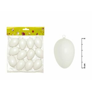 vajíčka plast 6cm/12ks bílé S32085 2221008 - MFP Paper s.r.o.