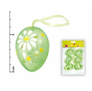 vajíčka plast 6cm/6ks zelená S34032G 2221087 - MFP Paper s.r.o.