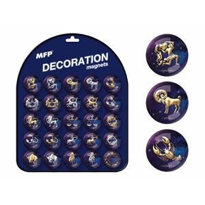 magnet dekorační kulatý 3,5cm mix č.5 - horoskopy 4200279 - MFP Paper s.r.o.