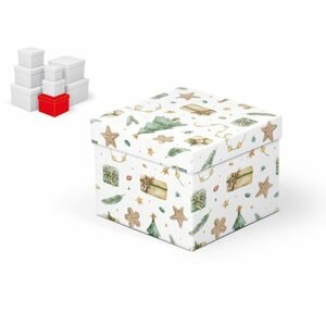 krabice dárková vánoční C-V007-D 14x14x11cm 5370942 - MFP Paper s.r.o.