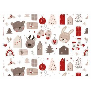 Balící papír LUX - vánoční dětské motivy - archy 100x70 cm - MFP Paper s.r.o.