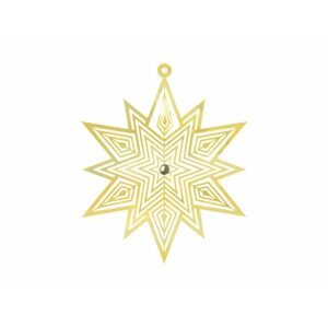 vločka zlatá závěs vánoční plech. 11cm 1804B-14(12CM).10/001 8885956 - MFP Paper s.r.o.