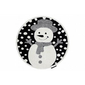 Koberec JOY Snowman černý / krém