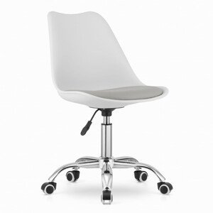 Otočná židle ALBA - bílo/šedá