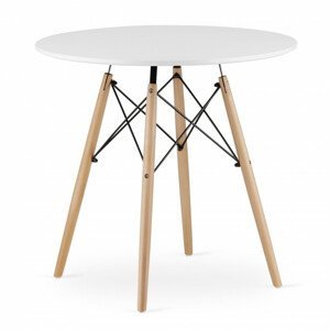 Kulatý stůl TODI 80 cm bílý