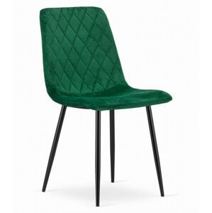 Set čtyř jídelních židlí TURIN - tmavě zelená (4ks)