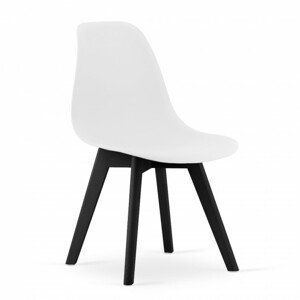 Set jídelních židlí KITO bílé (černé nohy) 4ks