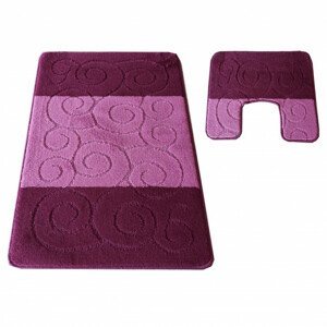 Sada koupelnových koberečků Montana Sile lilková