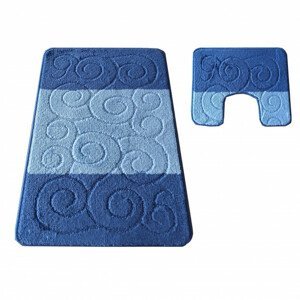 Sada koupelnových koberečků Montana Sile modrá