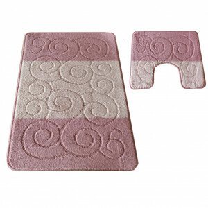 Sada koupelnových koberečků Montana Sile růžová