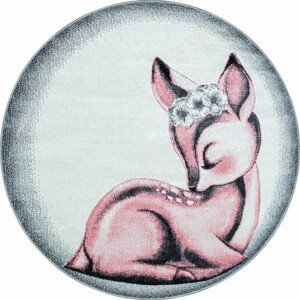 Dětský koberec Bambi růžový kruh