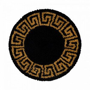 Koberec Hera černo zlatý - kruh