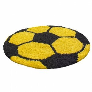 Dětský koberec Fun míček kruh, žlutý