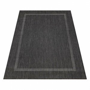 Šňůrkový koberec Relax ramka černý