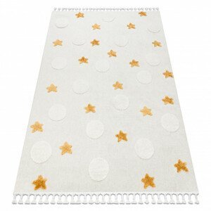Dětský koberec YOYO GD75 bílý/oranžový - hvězdičky