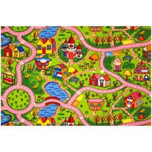 Dětský koberec Amazing Town růžové uličky