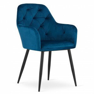 Jídelní židle DAKAR samet - modrá