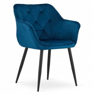 Jídelní židle MADERA samet - modrá