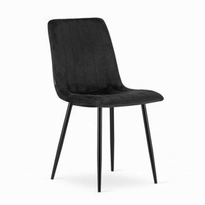 Set dvou jídelních židlí LAVA černé (2ks)