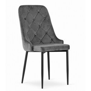 Set tří jídelních židlí CAPRI šedé (černé nohy) (3ks)