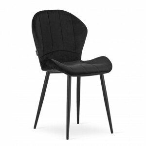 Set tří jídelních židlí TERNI černé (černé nohy) (3ks)