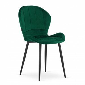 Set tří jídelních židlí TERNI zelené (černé nohy) (3ks)