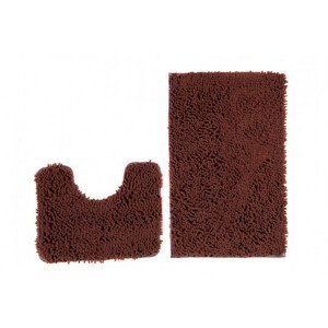 Sada koupelnových koberečků CHENILLE hnědý CR-342 2PC