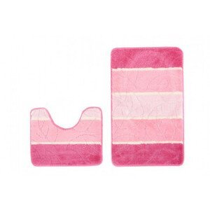 Sada koupelnových koberečků MULTI B5019 list růžový