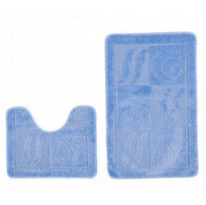 Sada koupelnových koberečků MONO 1107 modrý 5004 2PC BANAN