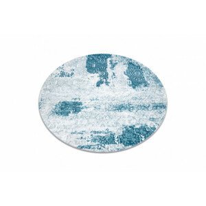 Koberec MEFE kruh 8731 Rozeta vintage - krém / modrý