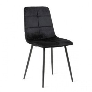 Jídelní židle TRISS sametová černá ALL 822105
