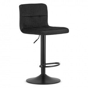 Set dvou barových židlí PROT - samet / černé (černá noha) 2ks