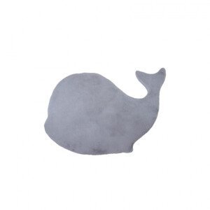 Dětský koberec Caty velryba, stříbrný