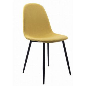 Jídelní židle DART žlutá (černé nohy)