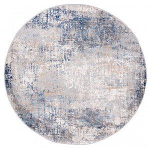 Koberec PORTLAND G512B bílý / tmavě modrý kruh